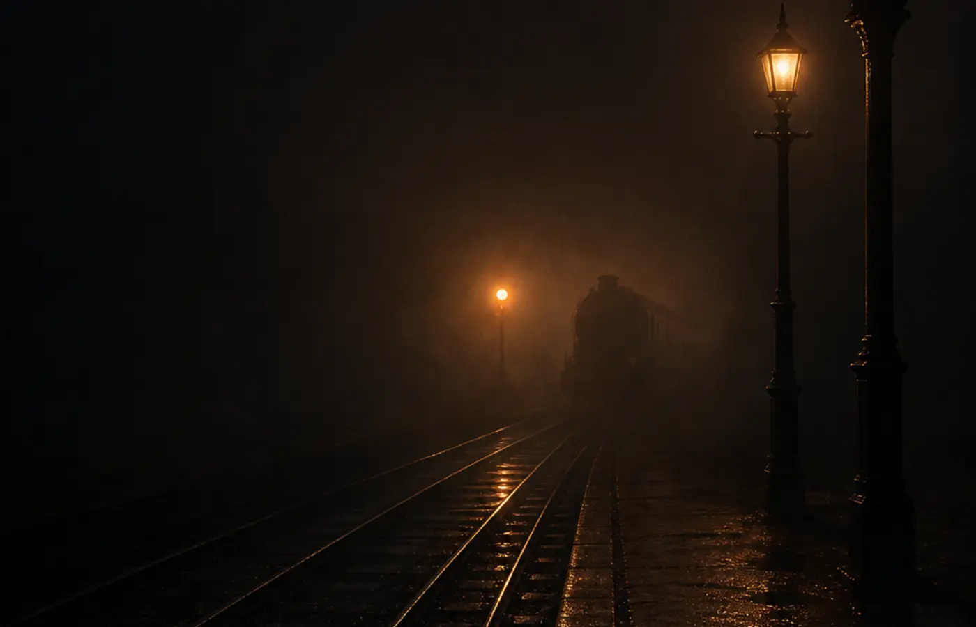 Atmospheric promotional artwork for The Last Train